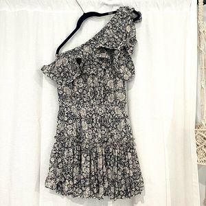 Misa Los Angeles -1 Shoulder Floral Dress - SMALL